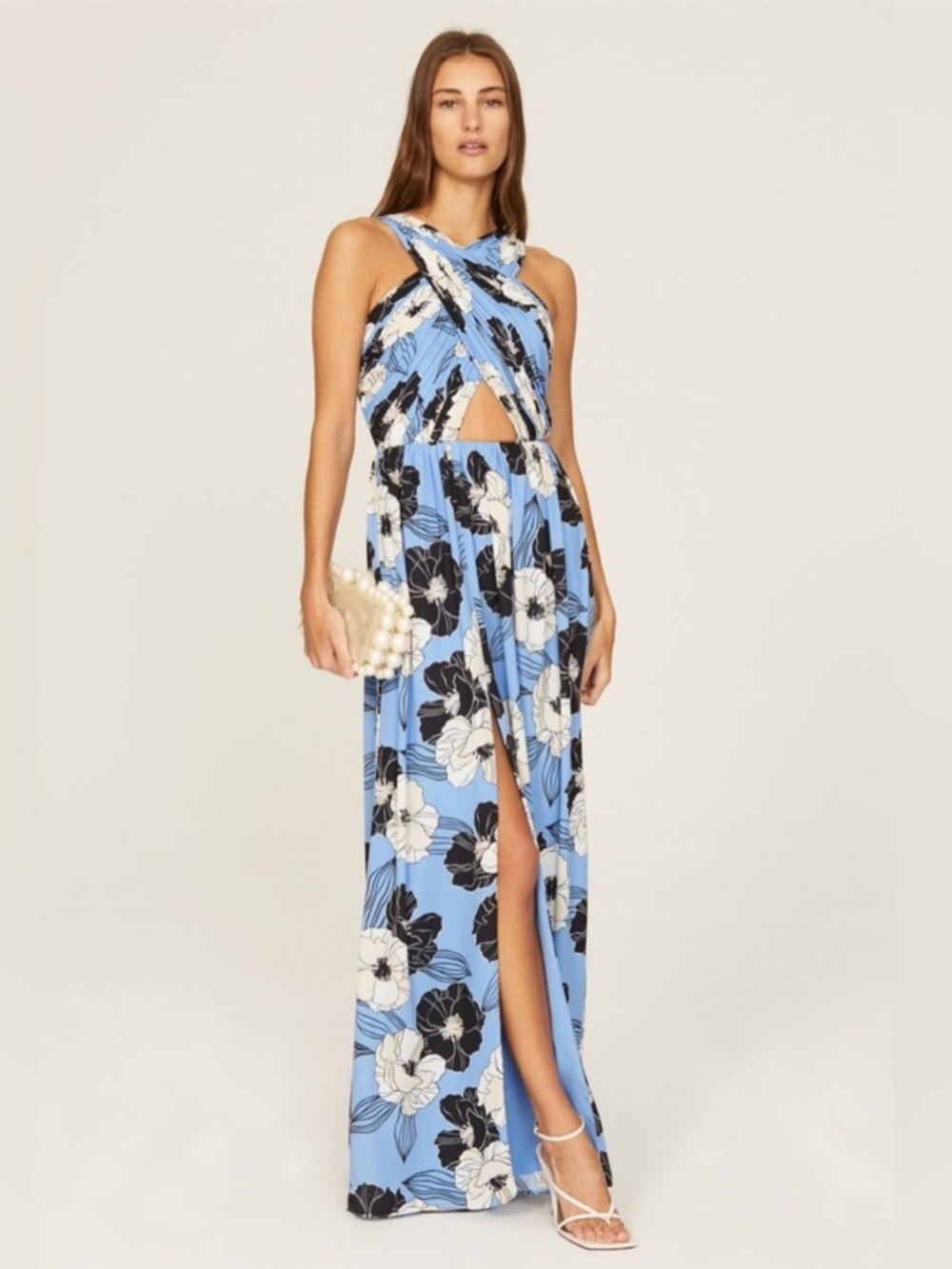 Dress The Population Rose Floral Gown
